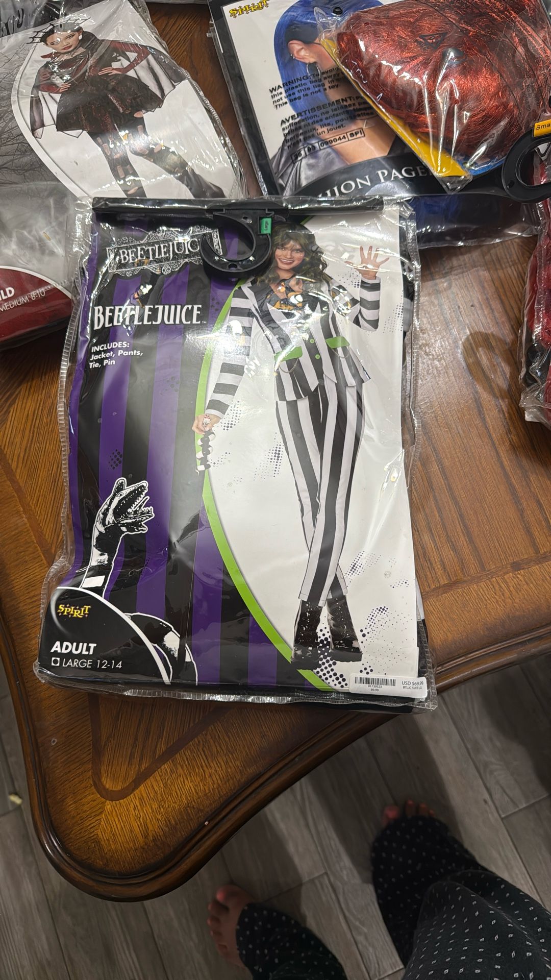 Halloween Spirit Woman Beetlejuice Size Large