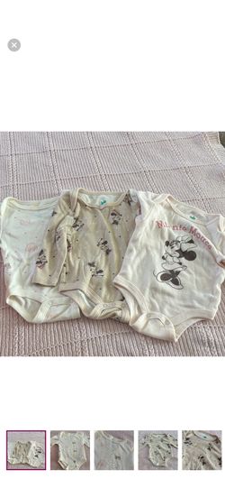 Disney Minnie Mouse 3 Piece Long Baby Bodysuit
