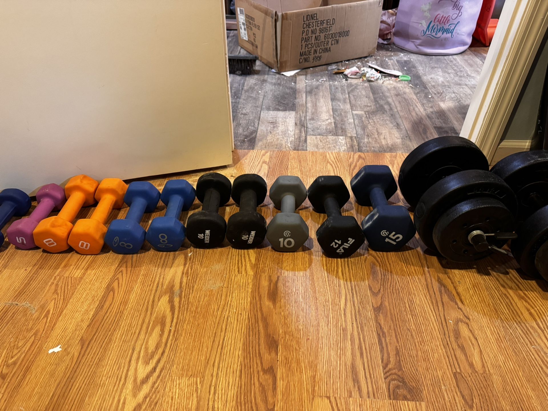 Various weight Dumbbells