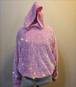 Pink sparkly hoodie