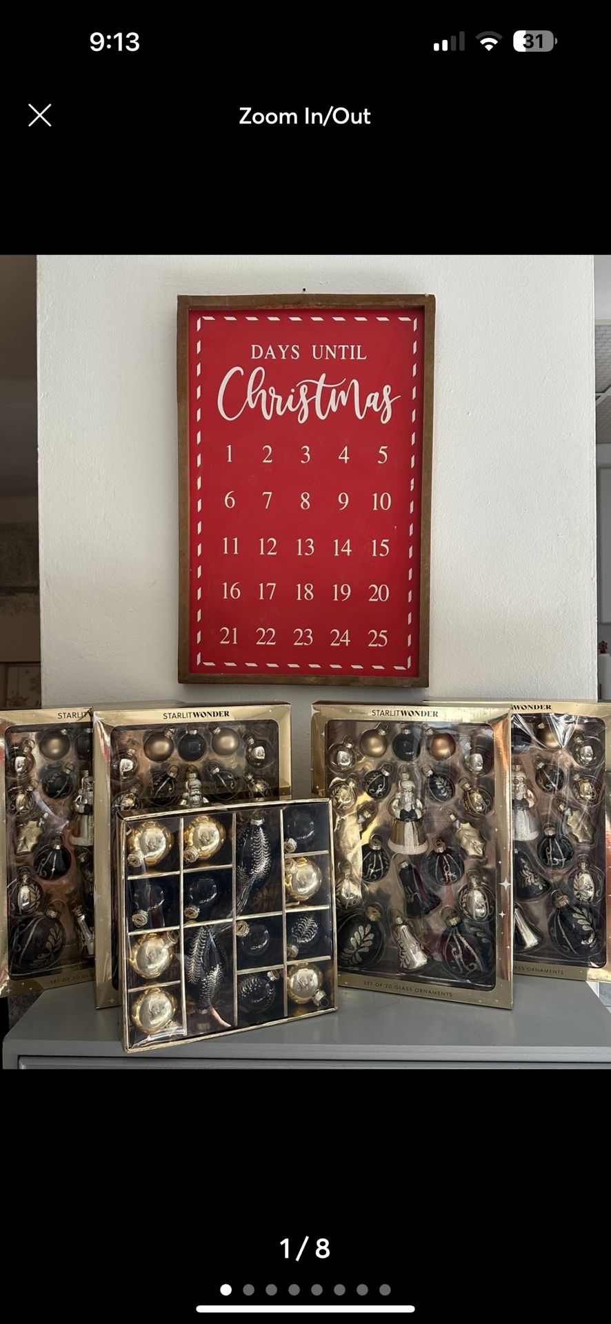 94 Christmas Tree Ornaments Gold/Black/Silver