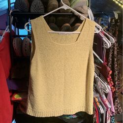 Yellow Knit Tank Top  (size L)