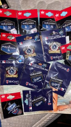 World Series pins ! Dodgers And Yankees !