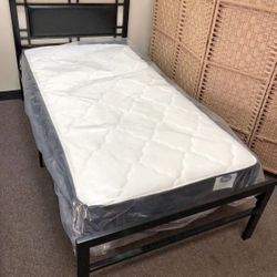 1 Twin Bed Frame With Mattress 