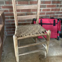 Antique Woven Bottom Chair