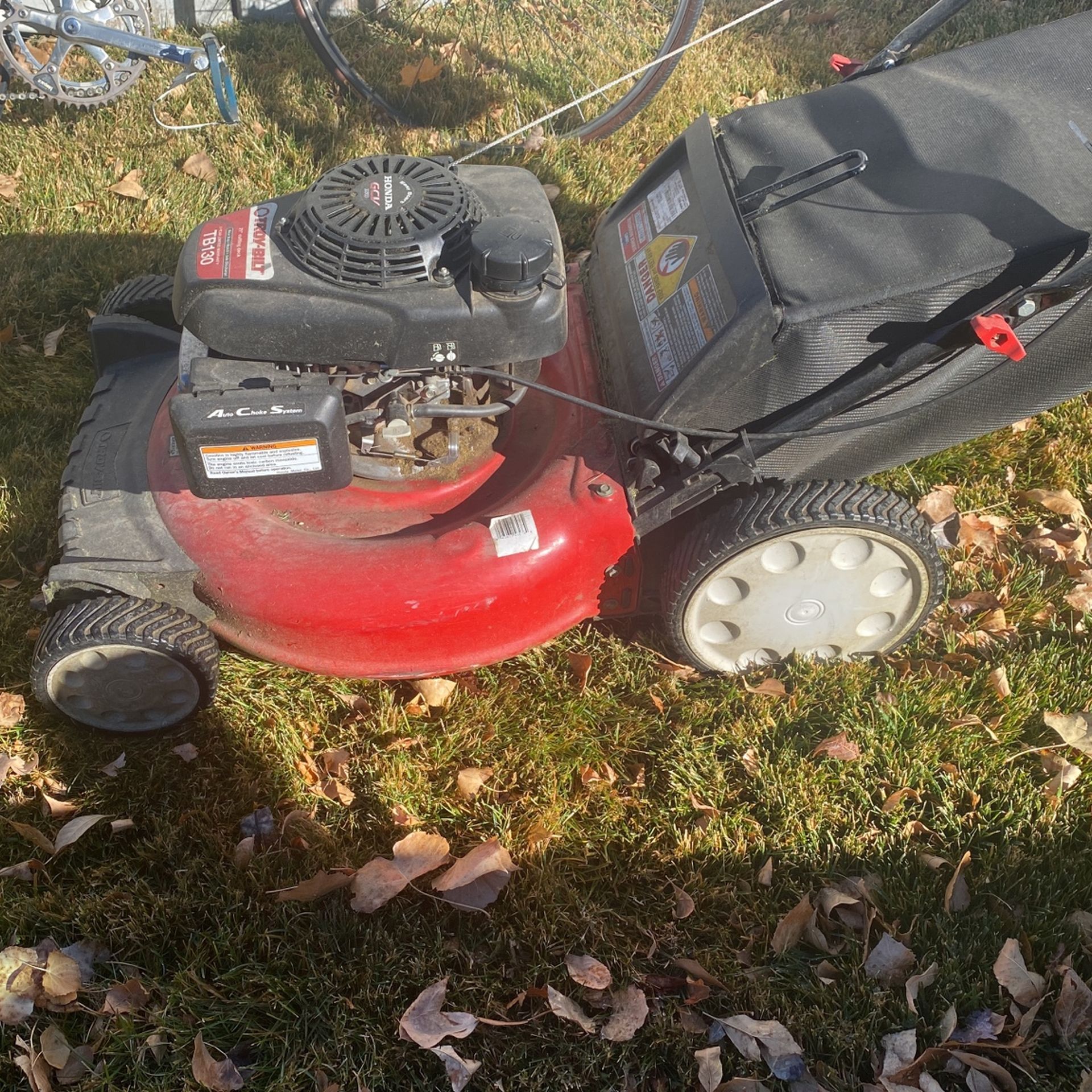 Nice Honda Troy-bilt Lawnmower  Runs Well