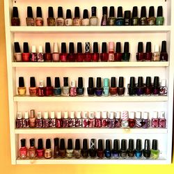 Homemade Nail Polish Shelf