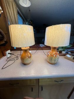 Hand made Red Cedar lamps