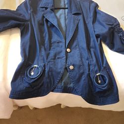 Women's denim jacket.