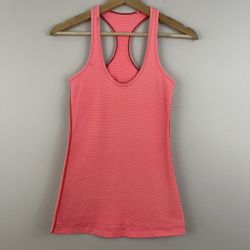 LULULEMON Pink Lemonade Striped Cool Racerback Tank Top
