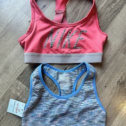 Little Girls Nike & CJ Sports bra’s! (Size S)