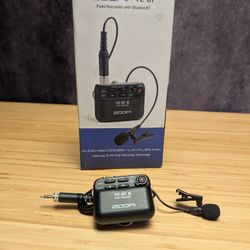 Zoom F2 BT Bluetooth Field Recorder Lav Mic
