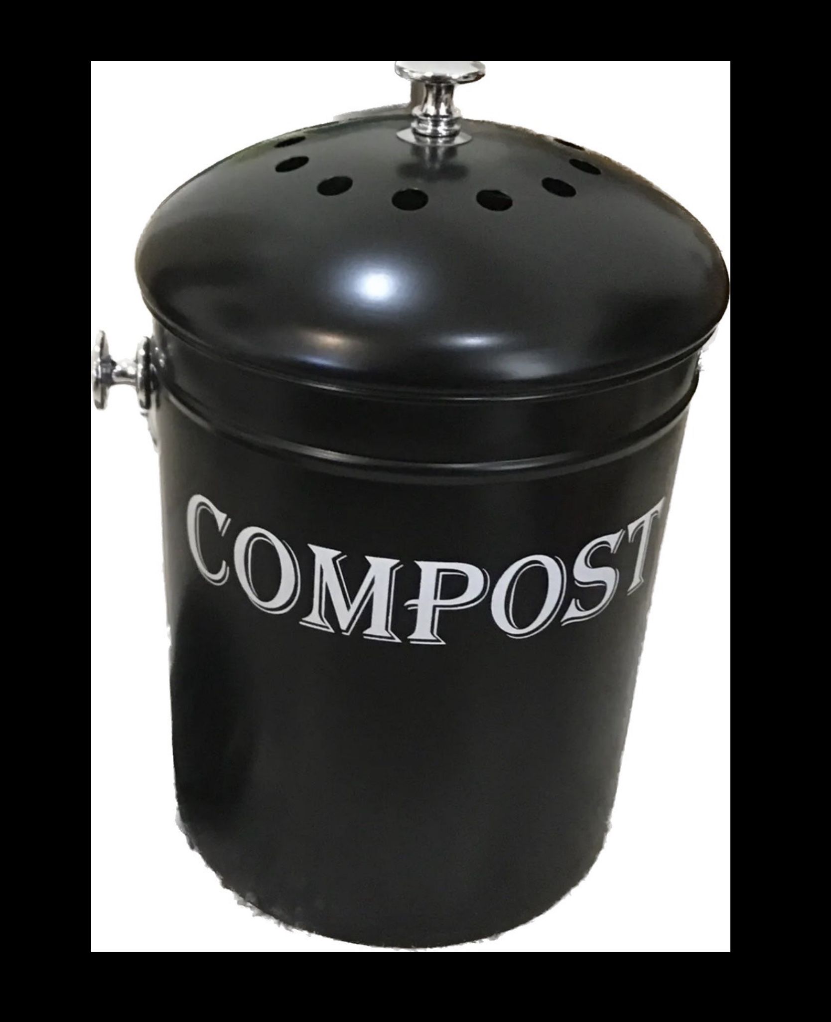 Compost Bin Kitchen 1.3 Gallon Smell Free Charcoal Filter Countertop Compost ...