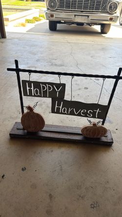 Happy Harvest Fall Tabletop Sign Decor