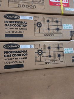 Cosmo
30 in. Gas Cooktop in Stainless Steel with 5 Sealed Brass Burners
