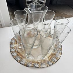 Princess House Set Of Juice Jars 