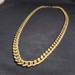 24" 18K Gold Plated Cuban Link Chain