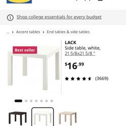 IKEA Lack White Table  55x55cm