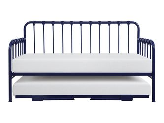 Constance Navy Blue Daybed with Lift-Up Trundle