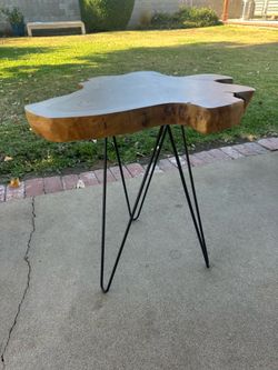 Live Edge Wood Side Table