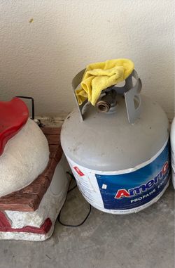 One empty propane tank