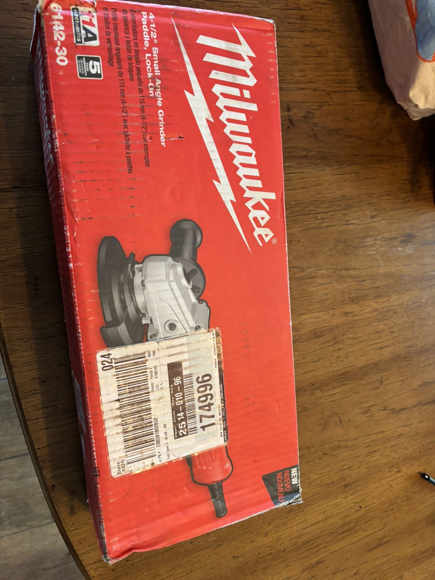 4-1/2” corded Milwaukee Angle Grinder