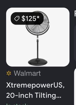XtremepowerUS 20" Tilting Pedestal Fan, 5500 CFM High Velocity 3 Speed Standing Fan With 1/5 HP Powerful Motor for Residential, Commercial, Industrial