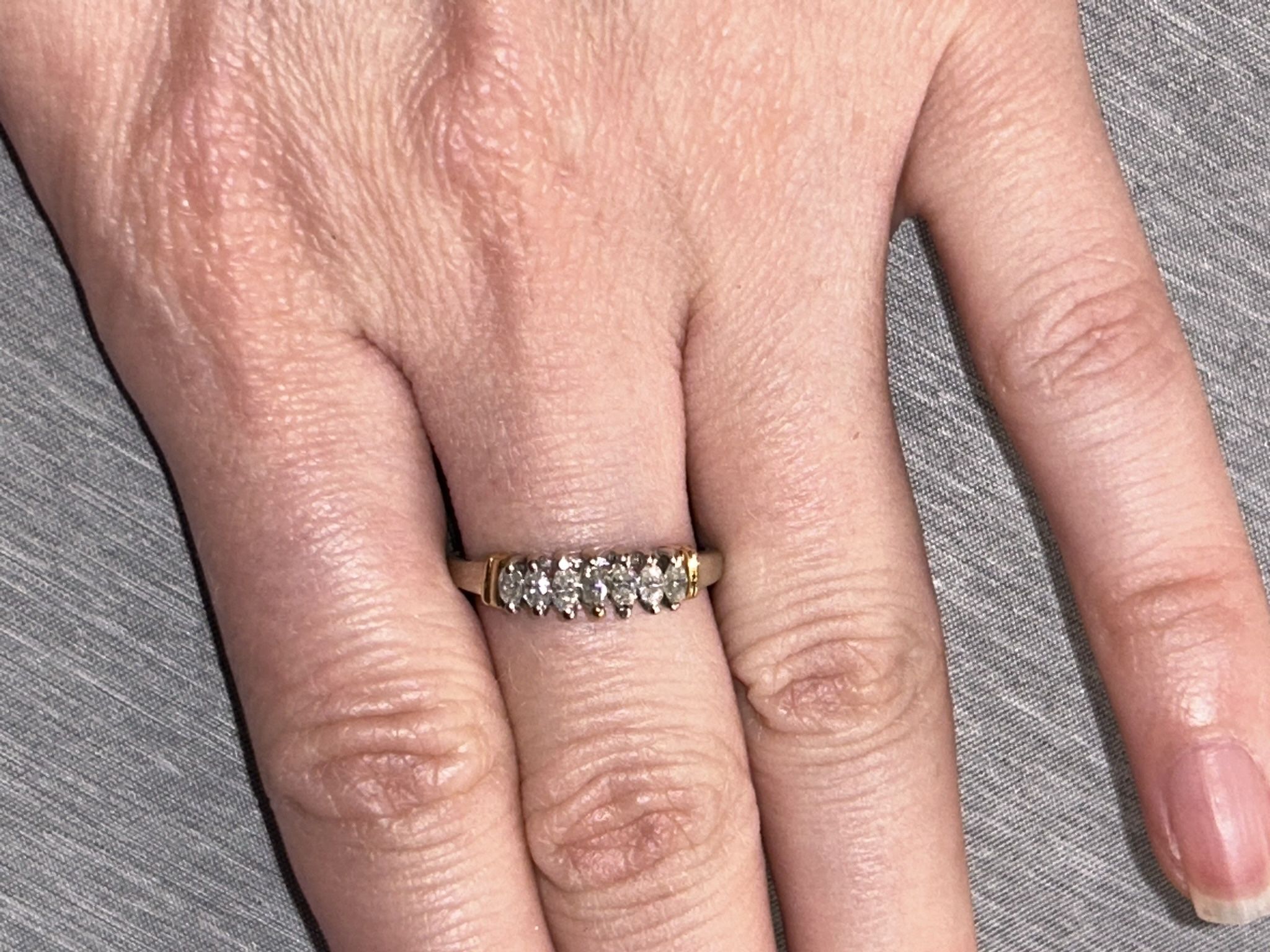Zales 14k White Gold Genuine Diamond Ring Valentines Day Gift Engagement Promise Wedding Size 6