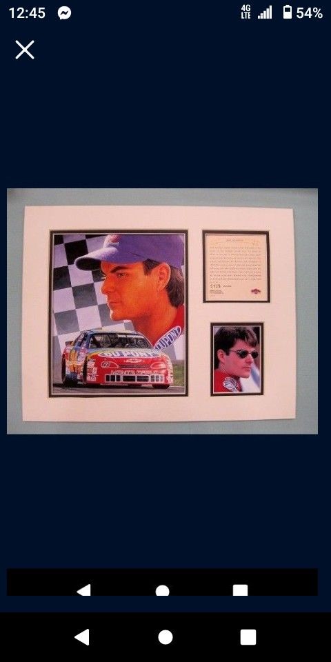 Nascar Jeff Gordon Lithograph
