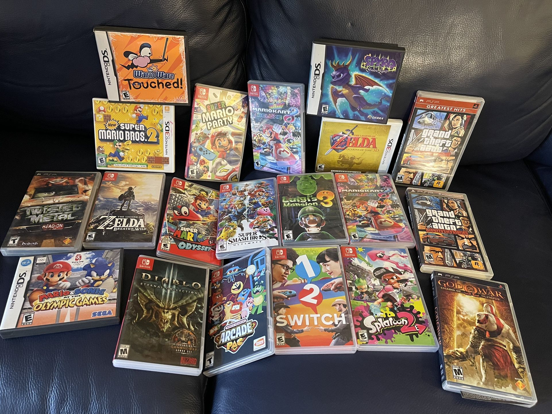 Nintendo Switch/3DS/DS/Sony PSP Case and Art Covers Lot