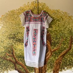 Vestido De Artesania Mexicano Talla L