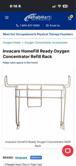 Oxygen concentrator refill stand