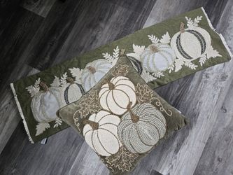 Runner And Throw Pillow