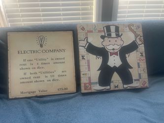 Monopoly themed wall art
