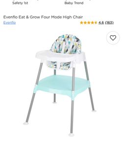 Brand new evenflo blue FOUR mode highchair