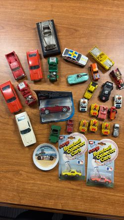 Various vintage toy cars