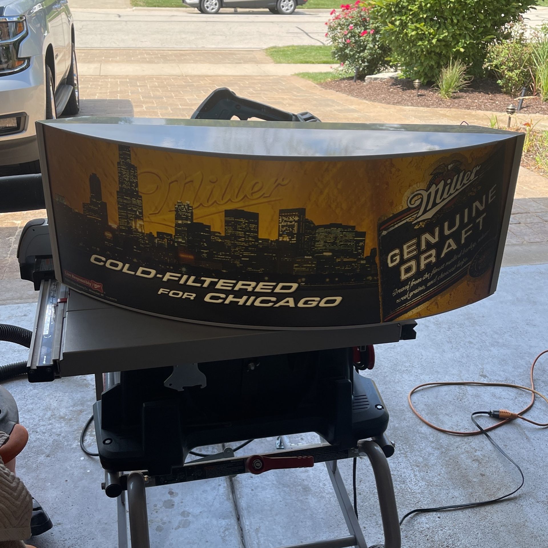 Miller Genuine Draft Chicago Skyline Electric Lighted Beer Sign