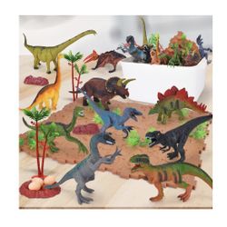 Dinosaur Toys Set for Toddlers: Activity Play Mat & Dino Figures - Learning & Development Gifts for Boys & Girls (Ages 2-5