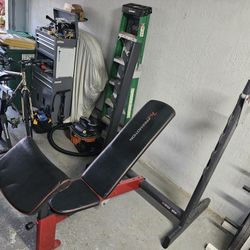 Freemotion Olympic Weight Bench, With Preacher Arm Rest & Squat Hooks