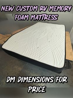 NEW CUSTOM RV MEMORY FOAM MATTRESS