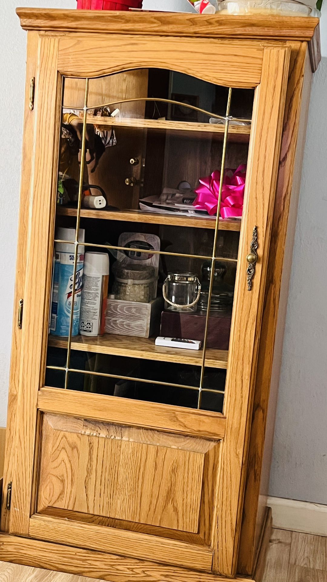 Shelving W Glass Door