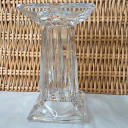 PARTYLITE QUAD PRISM PEDESTAL LEAD CRYSTAL CANDLE HOLDER & VASE