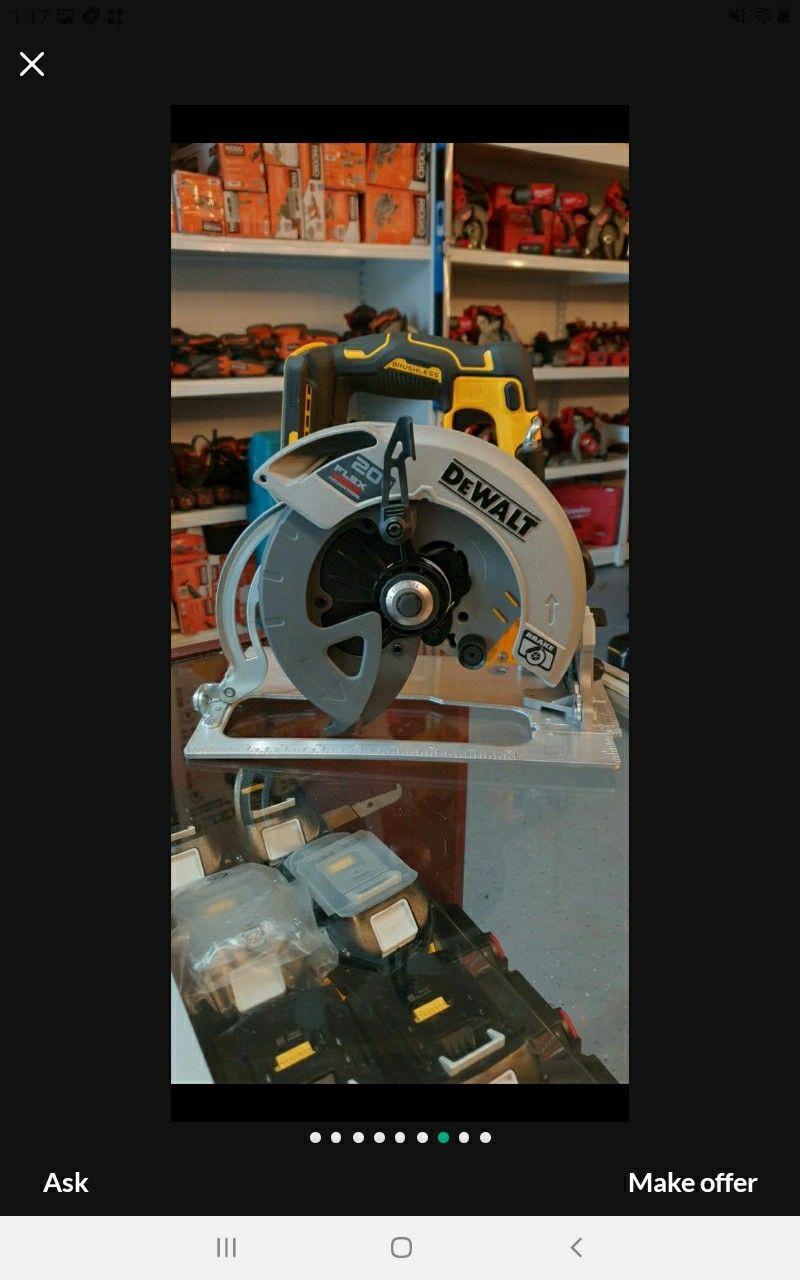 DEWALT 20V AND 60V CORDLESS CIRCULAR SAW 7-1/4" FLEX NO BATTERY NO CHARGER SOLO LA HERRAMIENTA