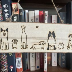 Dog decoration— hand Wood burned