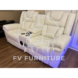 SALAS RECLINABLES BLANCAS A DESCUENTO DE BODEGA! INSTALACIÓN Y ENTREGA EL MISMO DÍA! 3 PAGOS MENSUALES! 