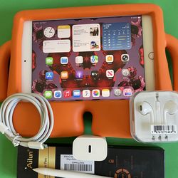 Apple iPad mini 5 (5th Generation/7.9” retina/ latest IOS 26/ 2019 Model ) 64GB with stylus pen, kids case  & Accessories