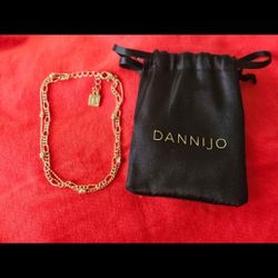 Dannijo double anklet , gold plated