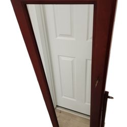 Lori Grenier 57" Jewelry Armoire Stand Cabinet Holder With Mirror and Key