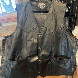 Brand New With Tags Leather Vest And Chaps