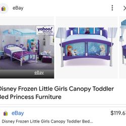 Frozen Canopy N Toddler Bed /With Frozen Blanket